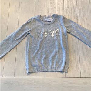Girls Grey “L🖤VE” sweater